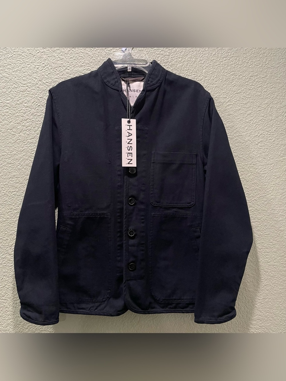 Hansen Garments Erling 27-90-2 Refined Work Jacket Black Heritage Quiet Luxury S